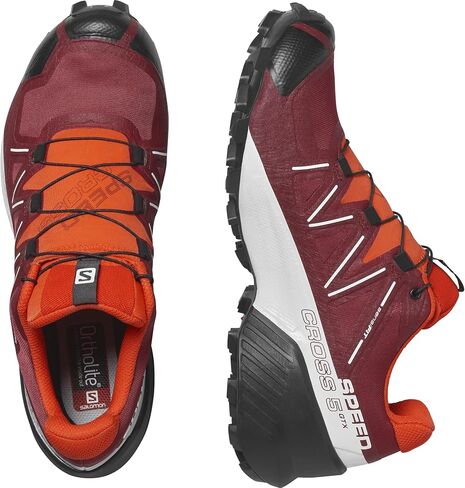 Salomon Speedcross 5 Gore-tex Trail Running Shoes for Men Hiking, Biking Red, 9 in Saudi Arabia