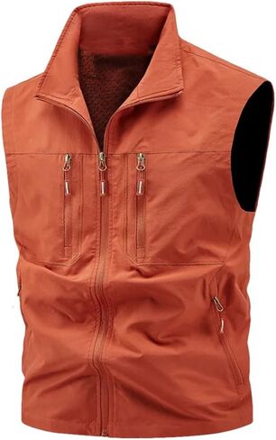 Niiyyjj Men's Outdoor Fishing Vest Large Size Sleeveless Waistcoat With Zipper Casual Sports Jacket Multi-Pocket in Saudi Arabia
