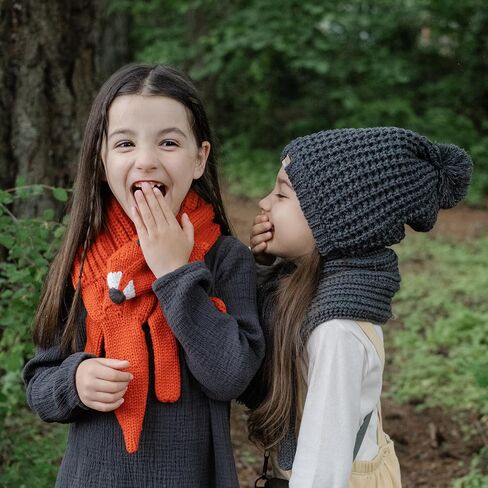 Kids Knit Fox Scarf - Neck Warmer (Ages 4-12) in Saudi Arabia