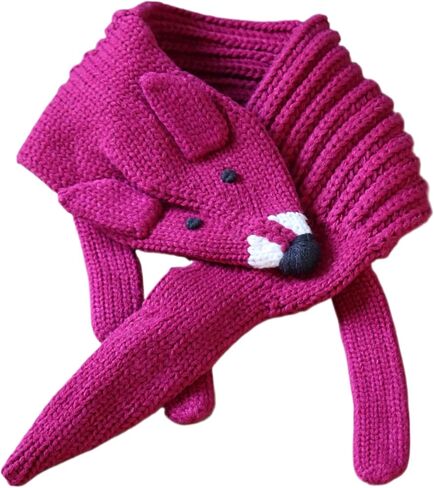 Kids Knit Fox Scarf - Neck Warmer (Ages 4-12) in Saudi Arabia