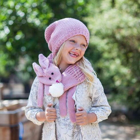 Kids Animal Character Double-Layer Knitted Scarf - Fun Critter Design for Children All Ages in Saudi Arabia