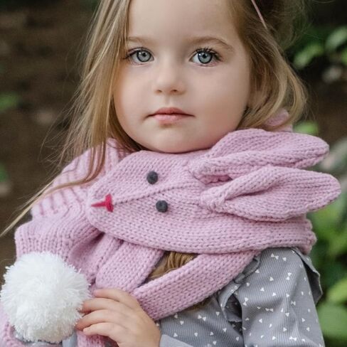 Kids Animal Character Double-Layer Knitted Scarf - Fun Critter Design for Children All Ages in Saudi Arabia