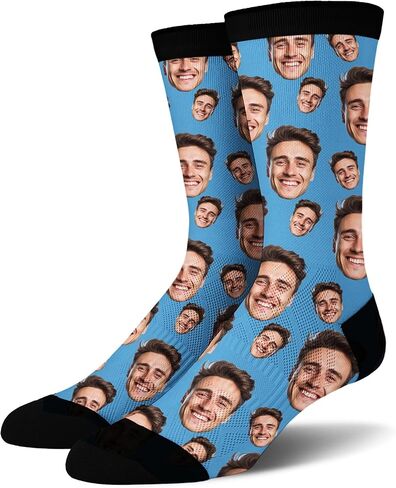 Sockologie Custom Novelty Face Socks: Funny, Personalized Gifts for Men, Women, Dog, and Cat Lovers - US Customized & Shipped in Saudi Arabia