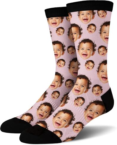 Sockologie Custom Novelty Face Socks: Funny, Personalized Gifts for Men, Women, Dog, and Cat Lovers - US Customized & Shipped in Saudi Arabia