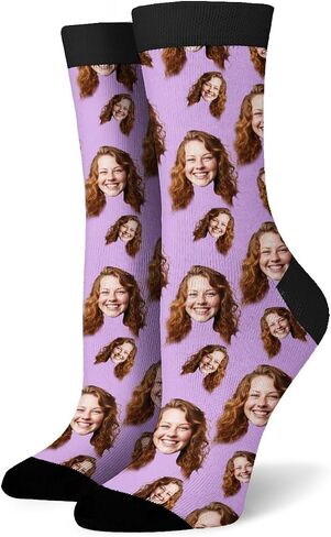 Sockologie Custom Novelty Face Socks: Funny, Personalized Gifts for Men, Women, Dog, and Cat Lovers - US Customized & Shipped in Saudi Arabia