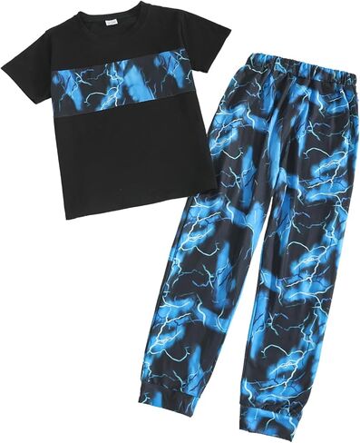 طفل طفل طفل ملابس هندسية ممنوعة ألوان الحظر أعلى الصيف سراويل طويلة 2pc مجموعة الصيف الزي in Kuwait