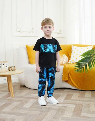 طفل طفل طفل ملابس هندسية ممنوعة ألوان الحظر أعلى الصيف سراويل طويلة 2pc مجموعة الصيف الزي in Kuwait