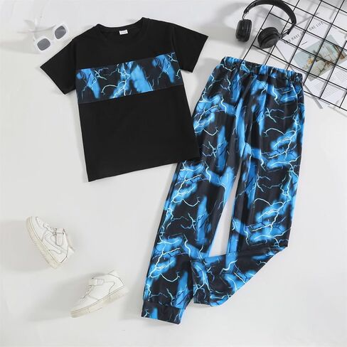 طفل طفل طفل ملابس هندسية ممنوعة ألوان الحظر أعلى الصيف سراويل طويلة 2pc مجموعة الصيف الزي in Kuwait