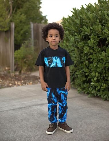 طفل طفل طفل ملابس هندسية ممنوعة ألوان الحظر أعلى الصيف سراويل طويلة 2pc مجموعة الصيف الزي in Kuwait