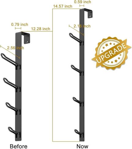 niffgaff Over Door Towel Hooks: Bathroom Rack Hanger for Towels, Overdoor Coat Rack Hanging for Clothes Organizer, Gold, 2 PCS in Kuwait
