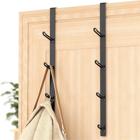 niffgaff Over Door Towel Hooks: Bathroom Rack Hanger for Towels, Overdoor Coat Rack Hanging for Clothes Organizer, Gold, 2 PCS in Kuwait