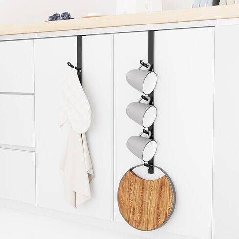 niffgaff Over Door Towel Hooks: Bathroom Rack Hanger for Towels, Overdoor Coat Rack Hanging for Clothes Organizer, Gold, 2 PCS in Kuwait