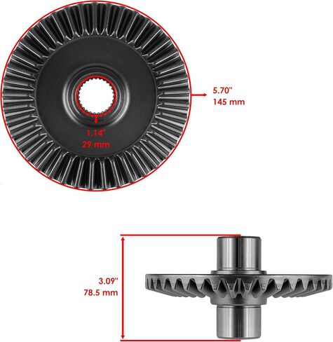 Caltric الخلفي Diff Ring Gear and Pinion متوافق مع Honda Fourtrax Foreman Rubicon TRX500FA 2001 2002 2003 2004 in Saudi Arabia