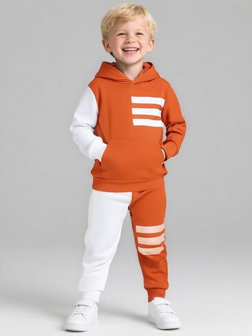 Size 2-6 Years Toddler Boys Clothes Hoodie Sweatsuits and Pants 2-Piece Boys Fashion Fall Winter Outfits Set in Saudi Arabia