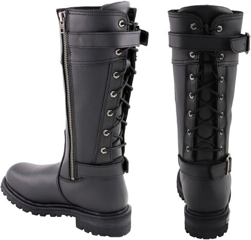 Milwaukee Leather Women's Tall Knee-High Premium Leather Motorcycle Riding Biker Boots Collection MBL - 10.5 in Saudi Arabia