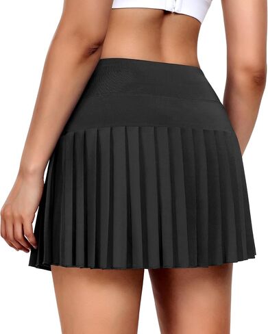 تنورة تنس مطوية من JoyGirl للنساء مع شورت رياضي لممارسة رياضة الجولف والجري والتنانير الرياضية مع جيوب in Kuwait