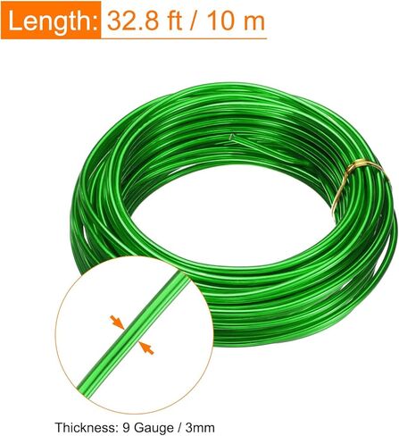 uxcell 18 Gauge 1mm Aluminum Wire, 32.8 Ft(10m) Bendable Metal Wire Jewelry Craft Wire Beading Armature Wire for DIY Crafts Wreath Making Sculpting Floral Bonsai Trees, Light Purple in Saudi Arabia