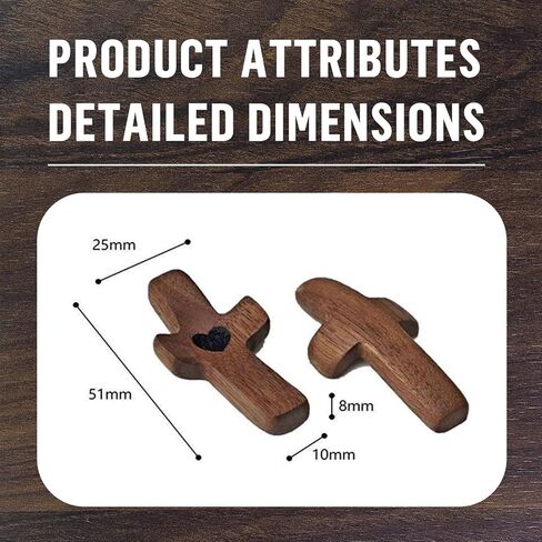 Wooden Cross Fidget,Cross My Heart,Small Wooden Crosses for Pocket Prayers,Prayer Cross for Hand,Pocket Cross Christian Gifts for Women and Fidget Toys for Adults (6PCS) in Kuwait