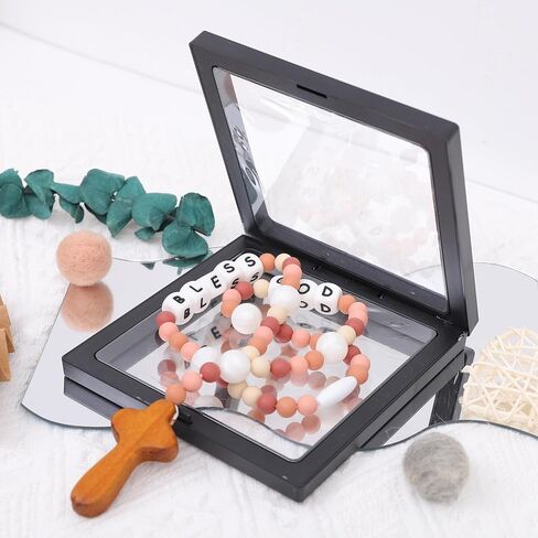 Cross Silicone Rosary - Baptism Party Supplies,Floral Silicone Beads Baptism Gift,Catholic First Communion Chewy Rosary (Pink Floral) in Kuwait