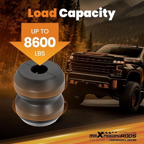 MaxPeedingrods التعليق التعزيز Kit lebs لتروليه Silverado GMC Sierra 1500 2019-2025 ربيع المساعد المطاط in Kuwait
