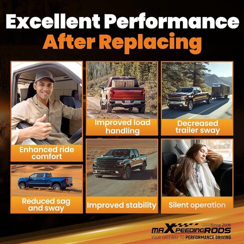 MaxPeedingrods التعليق التعزيز Kit lebs لتروليه Silverado GMC Sierra 1500 2019-2025 ربيع المساعد المطاط in Kuwait