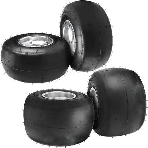 4PCS 5" inch Go Kart Wheels Front 10x4.50x5 10x4.5-5 10x4.50-5 & Rear 11x7.1-5 11x7.10-5 Tires and Rims 3 Bolt Pattern,50mm for Racing Drift Trike Mini Bike ATV Quad Buggy Cart Karting in Saudi Arabia