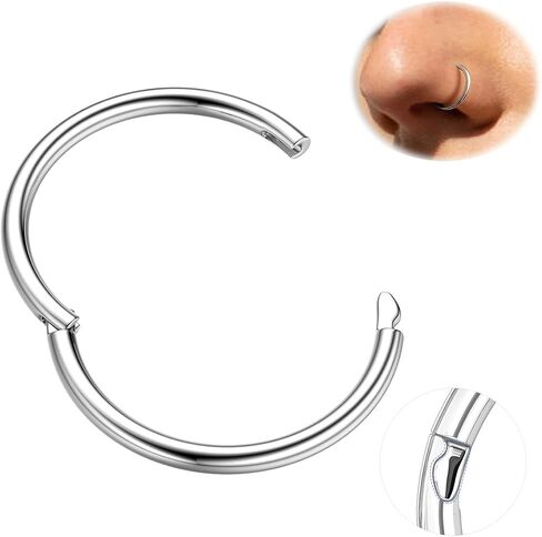 Bodybonita 2nd Gen Rings Hoops - 316L Surgical Steel 16/18G Septum Lip Rings Conch Percing Jewelry 7/8/9/10mm in Saudi Arabia