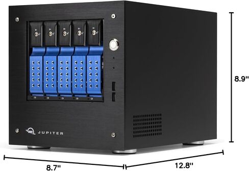 OWC 20TB Jupiter Mini 5-Bay Desktop NAS System with Intel Xeon Up to 2.7Ghz, 32GB Memory, Double 10GbE, TrueNAS™ Scale OS in Saudi Arabia