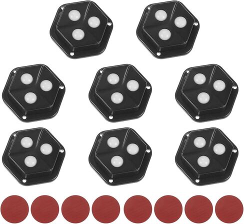 uxcell 16pcs Self Adhesive Mini Caster Wheels Universal Caster Wheel 360° Nylon Rotation Sticky Swivel Pulley for Kitchen Appliances Storage Boxes Coffee Makers, Black in Saudi Arabia