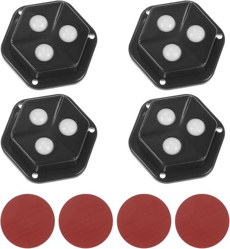 uxcell 16pcs Self Adhesive Mini Caster Wheels Universal Caster Wheel 360° Nylon Rotation Sticky Swivel Pulley for Kitchen Appliances Storage Boxes Coffee Makers, Black in Saudi Arabia