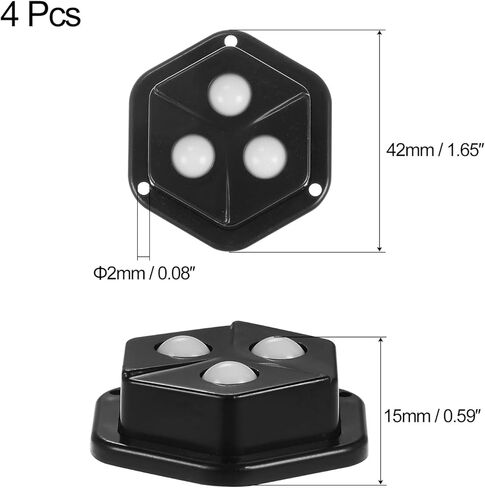 uxcell 16pcs Self Adhesive Mini Caster Wheels Universal Caster Wheel 360° Nylon Rotation Sticky Swivel Pulley for Kitchen Appliances Storage Boxes Coffee Makers, Black in Saudi Arabia