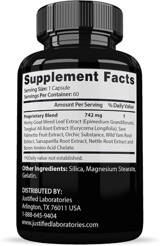Justified Laboratories (5 Pack Savage Grow 742MG All Natural Advanced Men's Health Formula 300 Capsules in Saudi Arabia