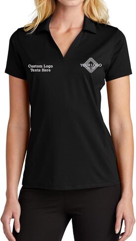 INK STITCH Women Lk398 Custom Embroidery Add Logo Texts Staff Performance Polo Shirts in Kuwait