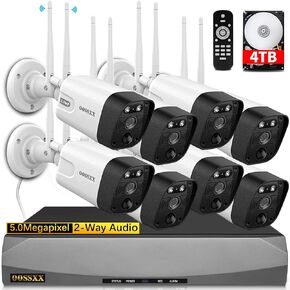 OOSSXX 【2-Way Audio & 2-Antenna Enhance】 3.0MP Outdoor Wireless Security Camera, Dual Antennas Enhanced WiFi Surveillance Camera System, IP66 Waterproof Home Video Surveillance(2 Packs) in Saudi Arabia