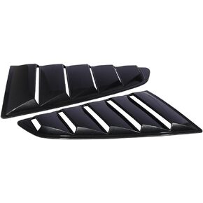 نافذة متوافقة مع 2015-2022 فورد موستانج ، على نمط المصنع غير مصفولة بغطاء الجانب السوداء PP من قبل Ikon Motorsports in Kuwait