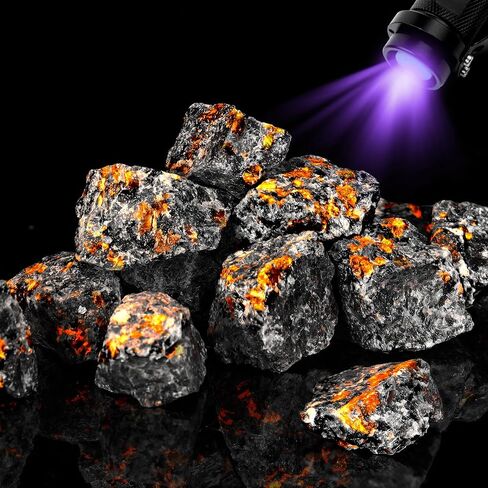 300G YOOPERLITE Stone Flame Stone Crystals Glow by UV Reactive Natural Ruwn Yooperlite Bulk for Gift Healing Fountain Rocks Decort in Kuwait
