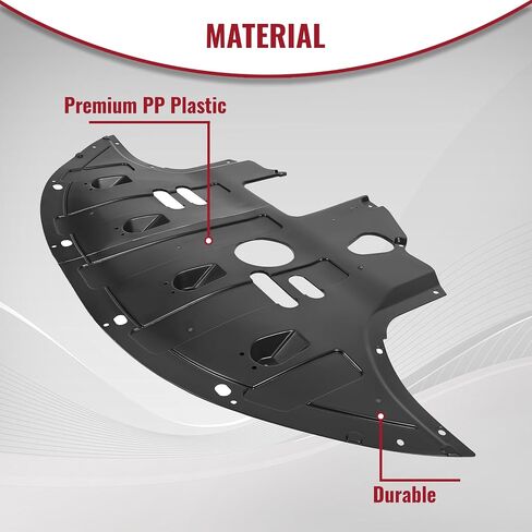 Hecasa Front Engine Splash Shield متوافق مع 2017-2020 Hyundai Elantra 2.0L حماية محرك تحت غطاء الاستبدال الأسود البلاستيكي لـ 29110F3100 29110-F2100 HY1228201 HY1228187 in Saudi Arabia