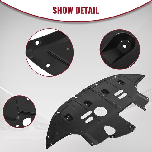 Hecasa Front Engine Splash Shield متوافق مع 2017-2020 Hyundai Elantra 2.0L حماية محرك تحت غطاء الاستبدال الأسود البلاستيكي لـ 29110F3100 29110-F2100 HY1228201 HY1228187 in Saudi Arabia