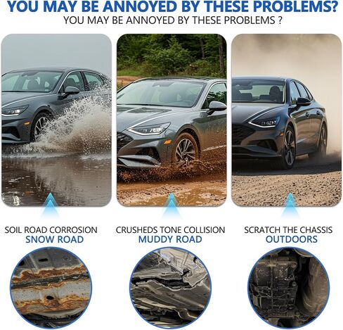 درع محرك الكربون من الصلب يناسب Hyundai Sonata 2020-2025 ، واقي حالة المحرك تحت غطاء المحرك ، وعلاب الطين في محرك المحرك بما في ذلك الأجهزة المسمار. in Kuwait