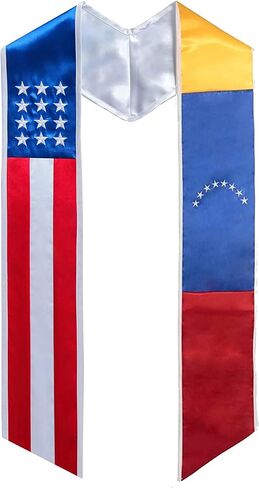 USA and International Flag Graduation Stole Sash for International Graduation in Kuwait