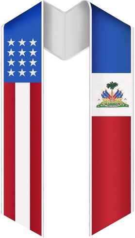 USA and International Flag Graduation Stole Sash for International Graduation in Kuwait