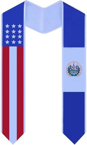 USA and International Flag Graduation Stole Sash for International Graduation in Kuwait