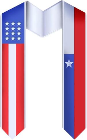 USA and International Flag Graduation Stole Sash for International Graduation in Kuwait
