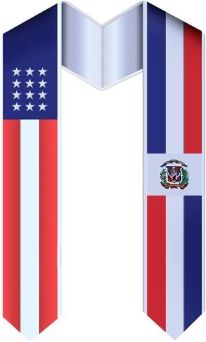USA and International Flag Graduation Stole Sash for International Graduation in Kuwait