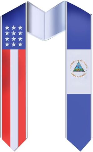 USA and International Flag Graduation Stole Sash for International Graduation in Kuwait