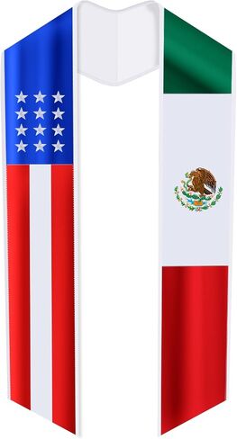 USA and International Flag Graduation Stole Sash for International Graduation in Kuwait