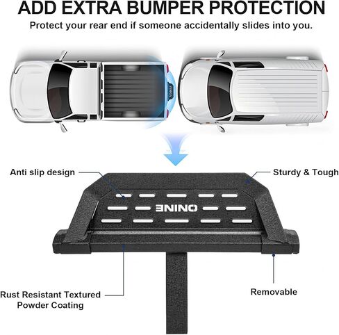 خطوة عوائق أسود في الملمس مع قفل العوائق وملاءمة الاستقرار 2 "، واقي المصد الخلفي ، ودرع عوائق in Kuwait