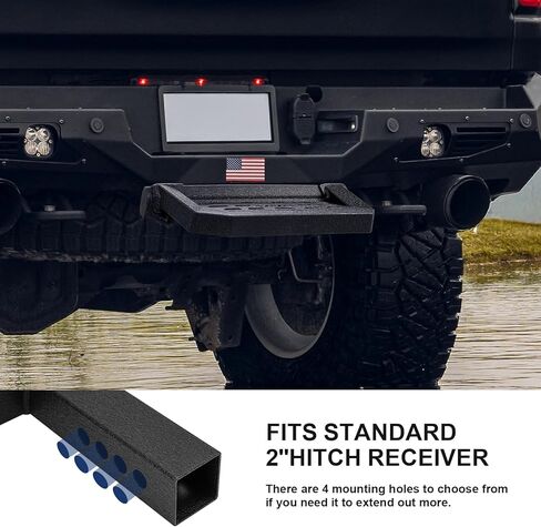 خطوة عوائق أسود في الملمس مع قفل العوائق وملاءمة الاستقرار 2 "، واقي المصد الخلفي ، ودرع عوائق in Kuwait