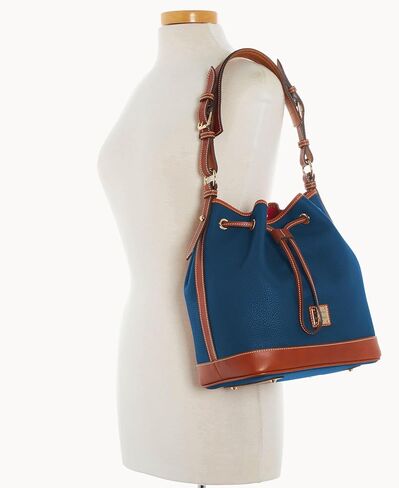 Dooney & Bourke Shoulder Bags, Pebble Grain Drawstring Leather Bucket Bags for Women in Saudi Arabia