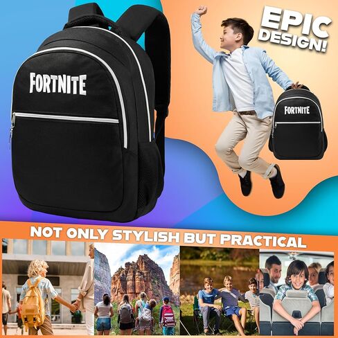 حقيبة الظهر Fortnite for Kids Teens School Bookbag Bag Bag Rucksack لقضاء العطلات الرياضية للأطفال (أصفر) in Saudi Arabia